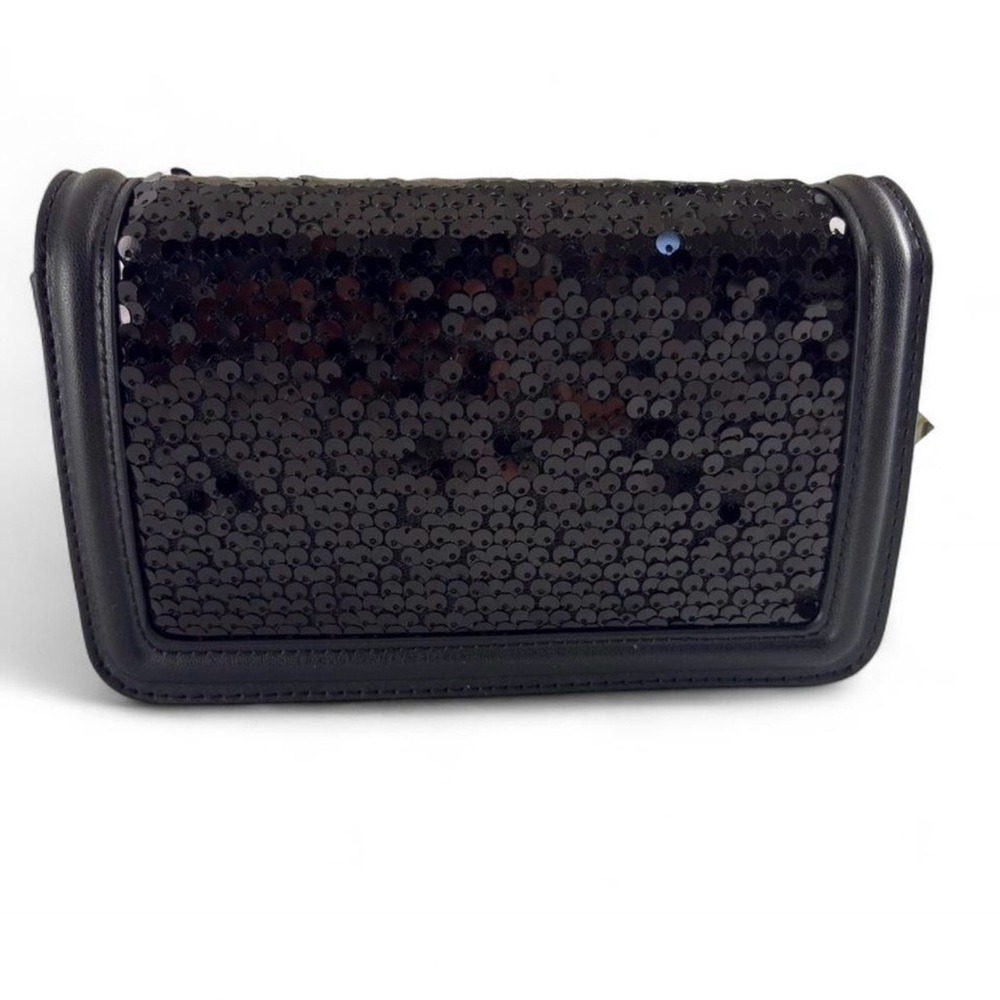 Badgley Mischka Black Sequin Clutch - Picture 2 of 5
